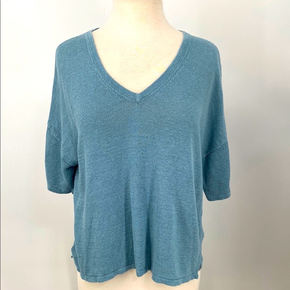 Boden V-Neck Short Sleeve Sweater Size 8